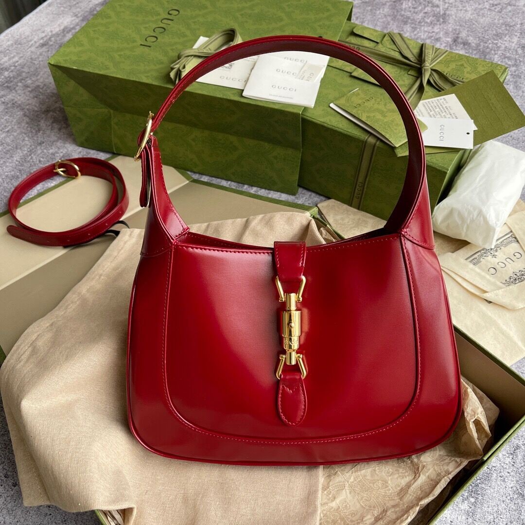 636709 Gucci Jackie 1961 Small Shoulder Bag-Red