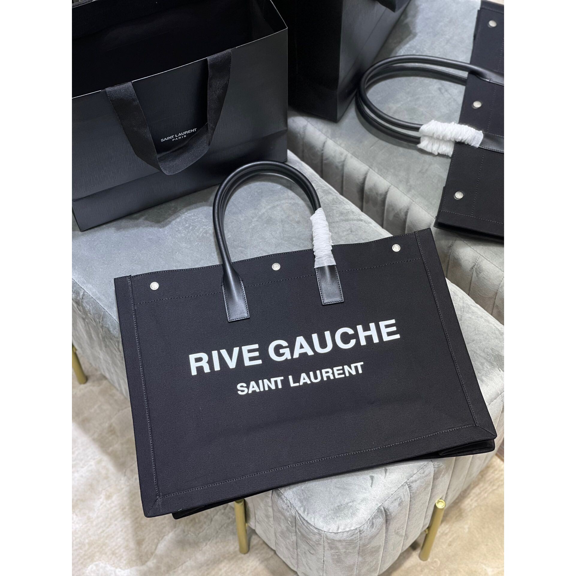 IetpShops Luxembourg - 'Rive Gauche' shopper bag Saint Laurent - saint  laurent small sac de jour tote bag item