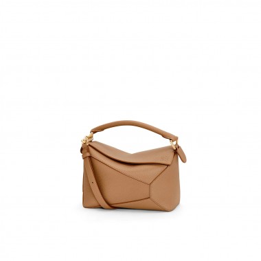 Loewe Small Puzzle in Grained Calfskin-Sand