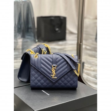 YSL Envelope Borsa Media In Grained Pelle  