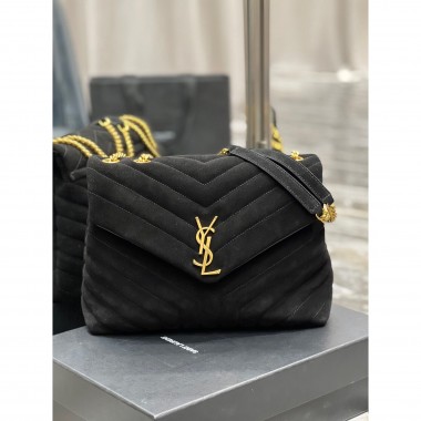 YSL Yves Saint Laurent Medium Chain Bag in Suede