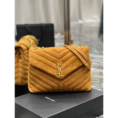 YSL Yves Saint Laurent Medium Chain Bag in Suede