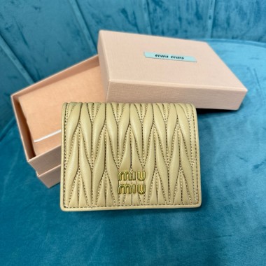 Miu miu Small matelassé nappa leather wallet