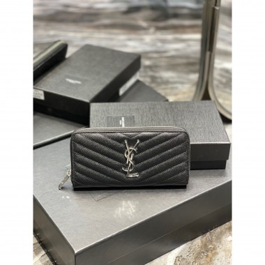 YSL Yves Saint Laurent  Cassandre Zip Around Wallet 