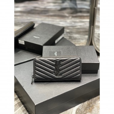 YSL Yves Saint Laurent  Cassandre Zip Around Wallet 