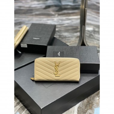 YSL Yves Saint Laurent  Cassandre Zip Around Wallet 