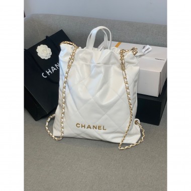 Chanel 22 Backpack-White