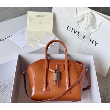 Givenchy Mini Antigona Lock Bag in Box leather 