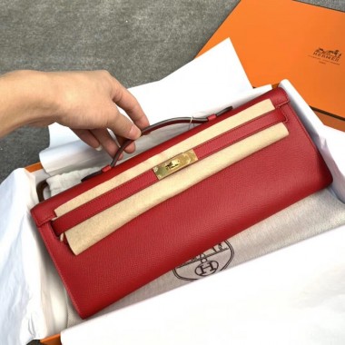 1:1 Hermes Kelly Cut clutch in epsom leather