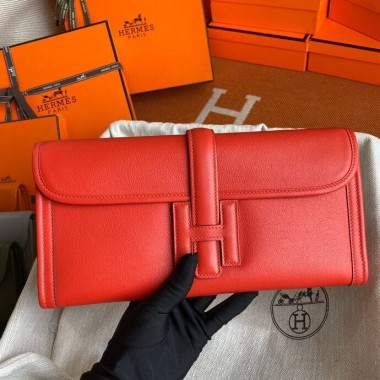 1:1 Hermes jige clutch in pelle swift