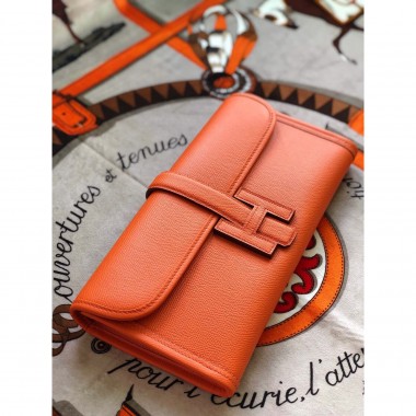 1:1 Hermes jige clutch in pelle epsom