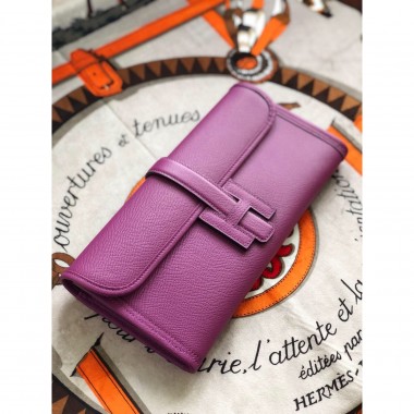 1:1 Hermes jige clutch in pelle epsom