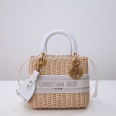 Medium Lady Dior Bag in Wicker 