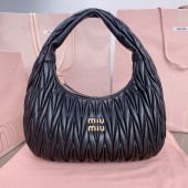 Miu Miu wander matelasse nappa leather hobo bag