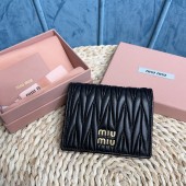 Miu miu Small matelassé nappa leather wallet