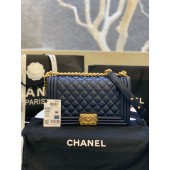 Medium Boy Chanel Handbag  in Lambskin 