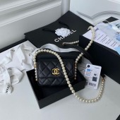 Chanel Pelle portacarte di credito con catena 