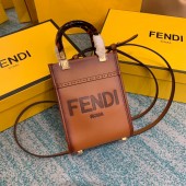 Fendi Sunshine Mini Shopper in Pelle 