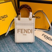 Fendi Sunshine Mini Shopper in Pelle 