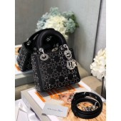 Mini Lady Dior Bag in Strass Cannage Satin