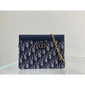 Dior Caro Zipped Pouch with Chain 