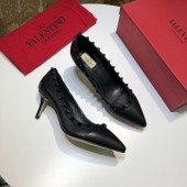 Valentino  leateher shoes , heel 7cm
