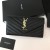 YSL long Caviar Wallet-black/gold