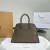 The Row Soft Margaux 15 Bag in Grained Leather-Grey