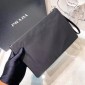Re-Nylon and saffiano leather Pouch 