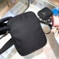 Nylon and Saffiano leather shoulder bag