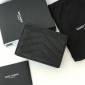 YSL Folded wallet -black/silver