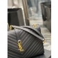 YSL Envelope Borsa Grande In Pelle Grained   