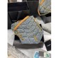 YSL Yves Saint Laurent Puffer Small Bag in Denium