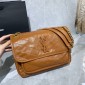 YSL Yves Saint Laurent Niki Medium Bag in Crinkled Vintage Leather 