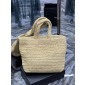 YSL Yves Saint Laurent  Gauche Tote in Raffia Crochet   