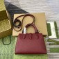 Gucci Small Tote bag with Hook closure-Rosso Ancora