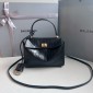 Balenciaga Rodeo Mini Handbag Crocodile Embossed - Black