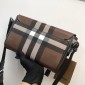 Burberry  Exaggerated Check and Leather Note Bag 