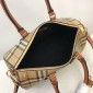 Burberry Check and Leather Medium Bowling Bag