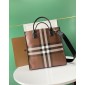 Burberry Check and Leather Tote 