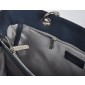 GST Large Shopping handbag in caviar, Blu marina/silver