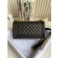 Medium Boy Chanel Handbag  in grained calfskin 