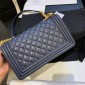 Medium Boy Chanel Handbag  in Lambskin 