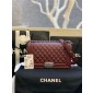 Medium Boy Chanel Handbag  in Lambskin 