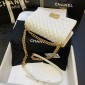 Medium Boy Chanel Handbag  in Lambskin 