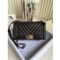 Medium Boy Chanel Handbag  in Grained calfskin 