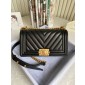 Medium Boy Chanel Handbag  in Grained calfskin 