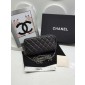 Pelle portafoglio Chanel con catena