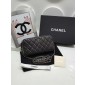 Pelle portafoglio Chanel con catena