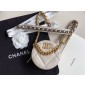 Chanel pelle 19  clutch con catena  